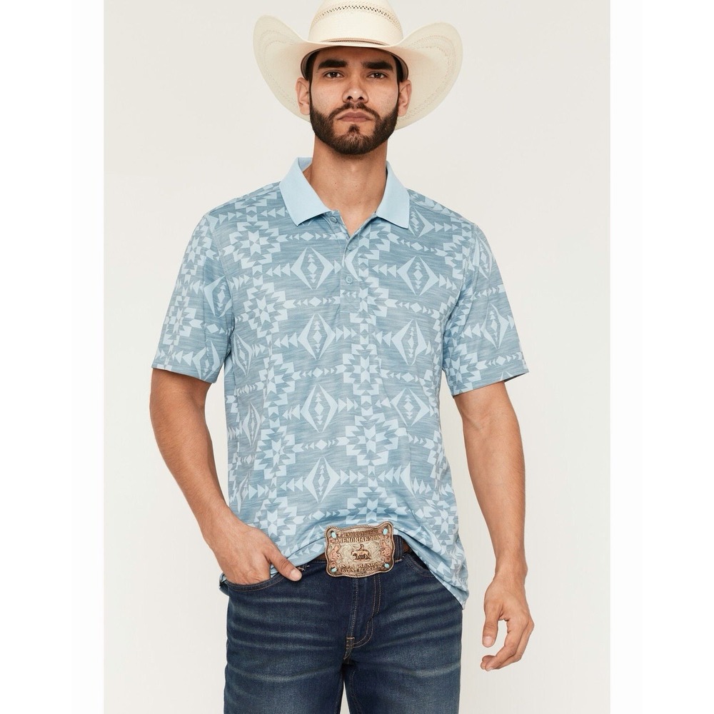 RANK 45 MEN'S SOUTHWESTERN PRINT SHORT SLEEVE BUTTON-DOWN POLO SHIRT NWT SIZE XL